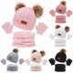thumbnail image 1 of Baby Winter Hat Scarf Gloves Set Knitted Fur Ball Kids Beanie Baby Cap for Girls Boys Accessories Infant Bonnet Toddler Hat 1-5Y, 1 of 4