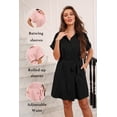 thumbnail image 5 of OHHSHEEN Summer Dresses for Women 2026 – Button Down Shirt Dress with Belt, Casual Knee Length Short Sleeve Midi Dress with Pocket, 5 of 6