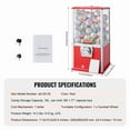 thumbnail image 7 of KFFKFF 21"H Gumball Machine - A Vintage Vending Coin Bank Dispenser with Red PS Exterior, 7 of 7