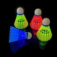 thumbnail image 2 of 2/3/4/8PCS LED Badminton Ball Glowing Light Up Badminton Shuttlecocks Colorful Lighting Balls Sports Training In/Outdoor Game 3Pcs, 2 of 6