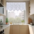 thumbnail image 7 of White Lace Valances for Windows, Gothic Semi Sheer Floral Embroidered Window Valances, Short Curtains for Kitchen Bedroom 52x18 Inch, 7 of 7