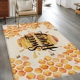 thumbnail image 2 of Spring Honey Bee Area Rugs 2.7'x5', Washable Small Throw Rugs for Kitchen Bedroom, Watercolor Bee Farmhouse Indoor Outdoor Rug Non-Slip Low Pile Carpet Runner Reversible Floor Mats, 2 of 8