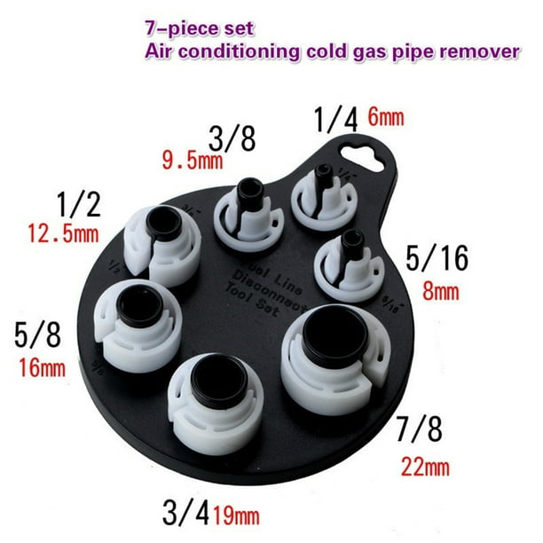 7pcs/set Air Conditioning Fuel Line Disconnect Remover Oil Pipe Removal Car  A/C Repair Tool 