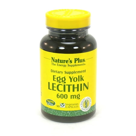 Natures Plus Lecithin - Nature's Plus Egg Yolk Lecithin 600 mg - 90 VCapsules
