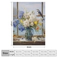 thumbnail image 4 of Pratyus Flowers Birds Cozy Throw Blanket for All Seasons Lightweight Anti-Wrinkle Velvet-Like Texture 60x80in, 4 of 6