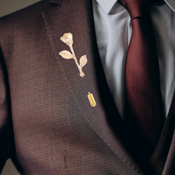 HONMEET Men's Luxury Collar Pin for Suits, Decorative Insert Pin with Vintage Style Charm Accessory