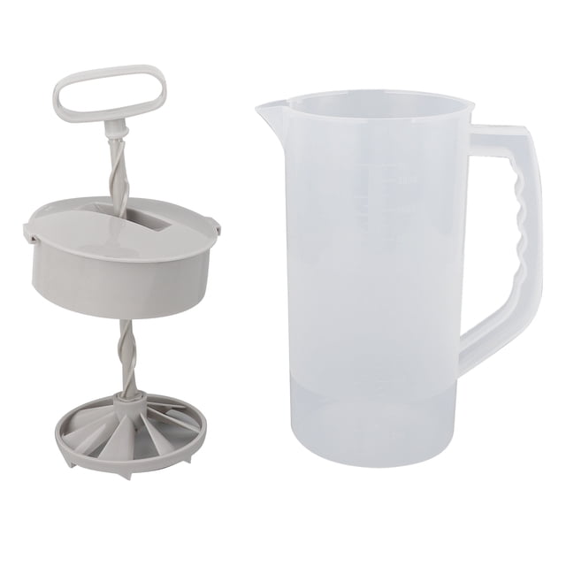Manual Juice Extractor Blender, 2000ML Capacity PP Manual Juice Extractor Clear Scale Tight Lid for Cold Drink