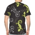 thumbnail image 2 of Men 3D Printed Short Sleeve Graphic T-Shirts Tops Tee, Wild Lizard Gecko Silhouette Art, 2 of 5