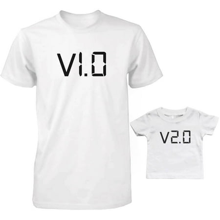 

V1.0 and V2.0 Dad and Baby Matching T-Shirts