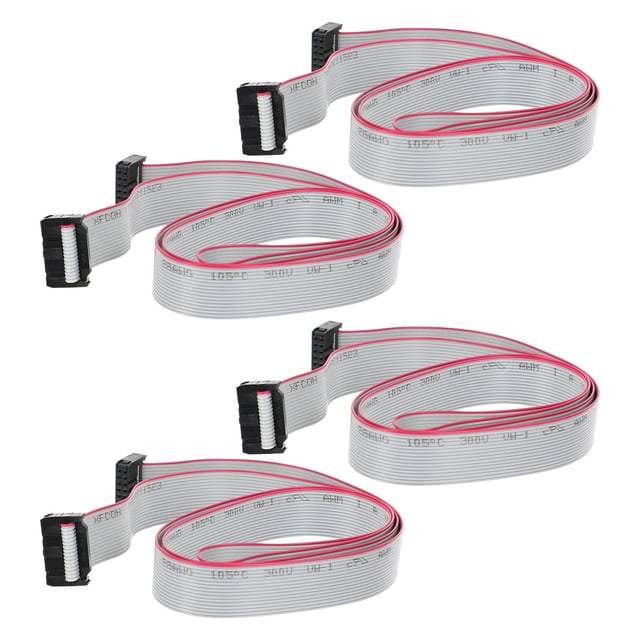 Shisuyan 4pcs Pin Connector Flat Ribbon Cable Pitch Wire For Circuit Interconnection And Compatible With Programmers