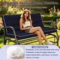 thumbnail image 3 of 63"x40" Outdoor Swing Cushion with Backrest, Memory Foam, Tie Straps, Oxford Fabric Replacement for Porch Bench 2/3 Seater, 3 of 7