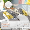thumbnail image 5 of White Anchor Twin Size Comforter Set, Costal Yellow Grey Stripes Wood Grain Bottom Bedding for All Seasons, 4 Pcs Bed Set, 1 Quiltcover (68"x86") ,1Sheet(67"x116"), 2Pillowcases (30"x20"), 5 of 12