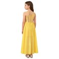 thumbnail image 3 of Hansber Sequin Romper Dress One Shoulder Sleeveless Flower Girls Wedding Party Pageant Gowns Gold 8, 3 of 7