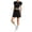 Black, variant on Women's 2 Piece Yoga Workout Outfit Crewneck Short Sleeve Crop Top and Athletic Shorts Sets Casual Tracksuits Running Gym Matching Set Gray