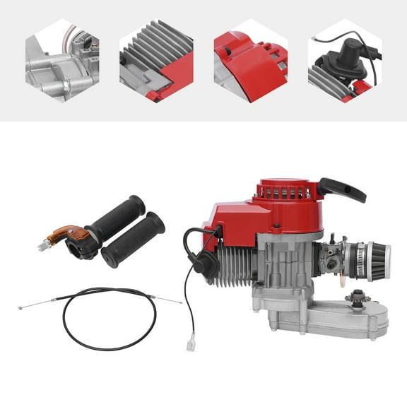 2 Stroke Racing Engine Motor 47/ 49/ 50cc Single-cylinder for Pocket Bike, Mini Quad Dirt Bike, ATV