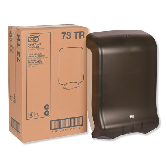 Tork Folded Towel Dispenser, 11.75 x 6.25 x 18, Smoke -TRK73TR