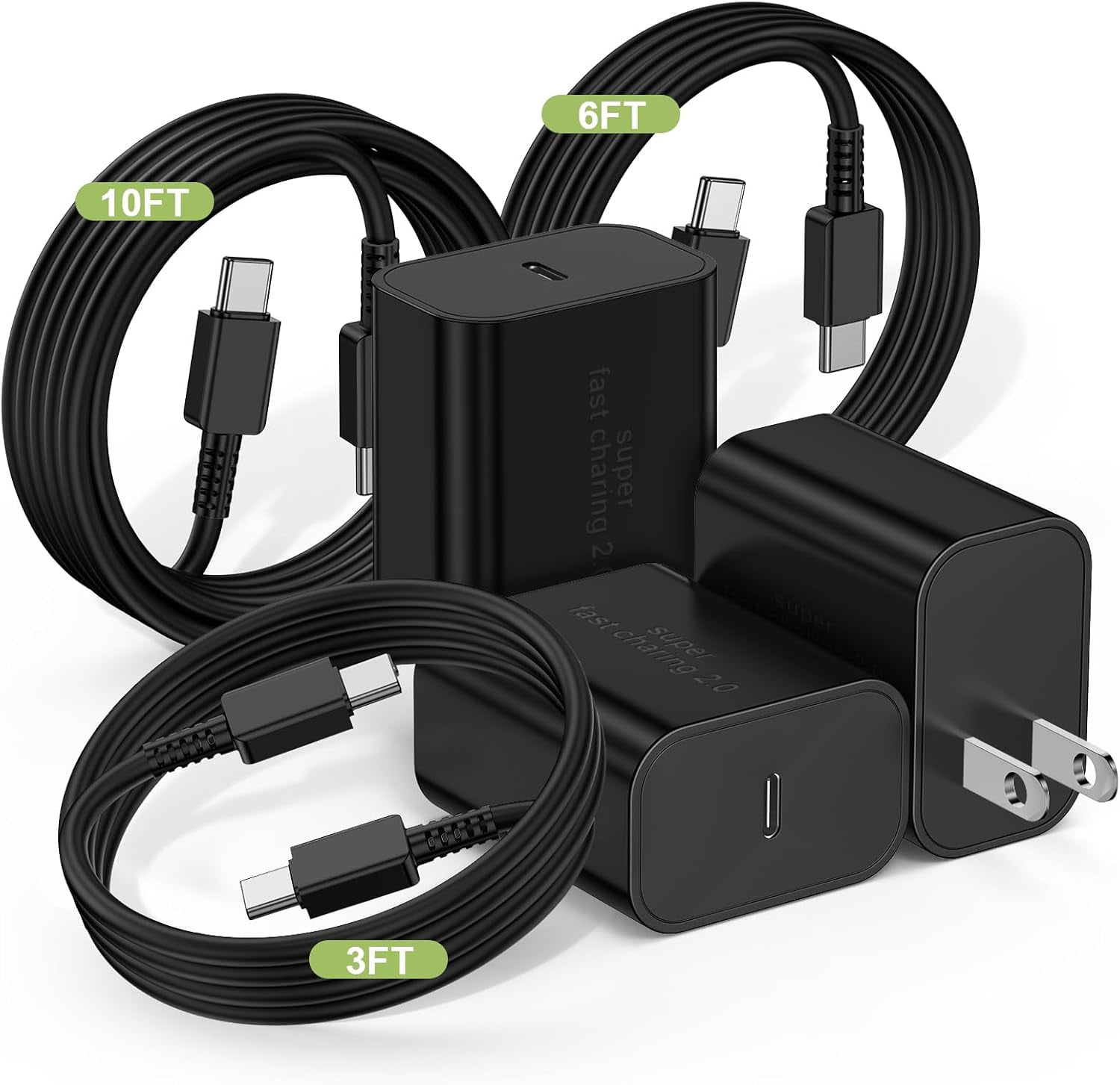 RGHJAR-35W Super Fast Charger USBC for Samsung Galaxy S26 S25 S24 S23 S22 S21 Ultra/Plus, 3+6+10FT Type C Charger Fast Charging Cable Cord& Android Block for Tab S10 S9,iPhone 17/16/15(Pro Max/+),iPa