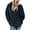 Navy, variant on WREESH Womens Oversized Hoodies Sweatshirts Casual Fuzzy Fleece Pullover Solid Long Sleeve Hooded Outerwear Winter Soft Warm Coat Tops with Pockets Navy