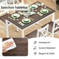 thumbnail image 6 of Soges 4-Person Dining Table Set 5 Pieces, Wood Kitchen Table Set with 4 Chairs for Kitchen Dining Room Restaurant, Dark Brown, 6 of 8