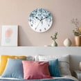 thumbnail image 3 of Wall Clock Blue Eucalyptus Clocks PVC Silent Non-Ticking Battery Operated Decorative Watercolor Leaves Round Clock for Home Living Room Kitchen Bedroom Office School Wall Decor 10 Inch, 3 of 9