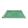 thumbnail image 2 of Ahgly Company Machine Washable Indoor Rectangle Abstract Turquoise Blue Contemporary Area Rugs, 8' x 10', 2 of 4