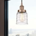 thumbnail image 2 of 616-1PH-AC-G513 Innovations Lighting Bell - 1 Light Cord Hung Mini Pendant In Modern Style-9.5 Inches Tall and 5 Inches Wide-Antique Copper, 2 of 2