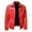 Red, variant on Durtebeua Casual Leather Jacket Zip-Up Stand Collar Jacket Men Leather Jacket With Hoodie