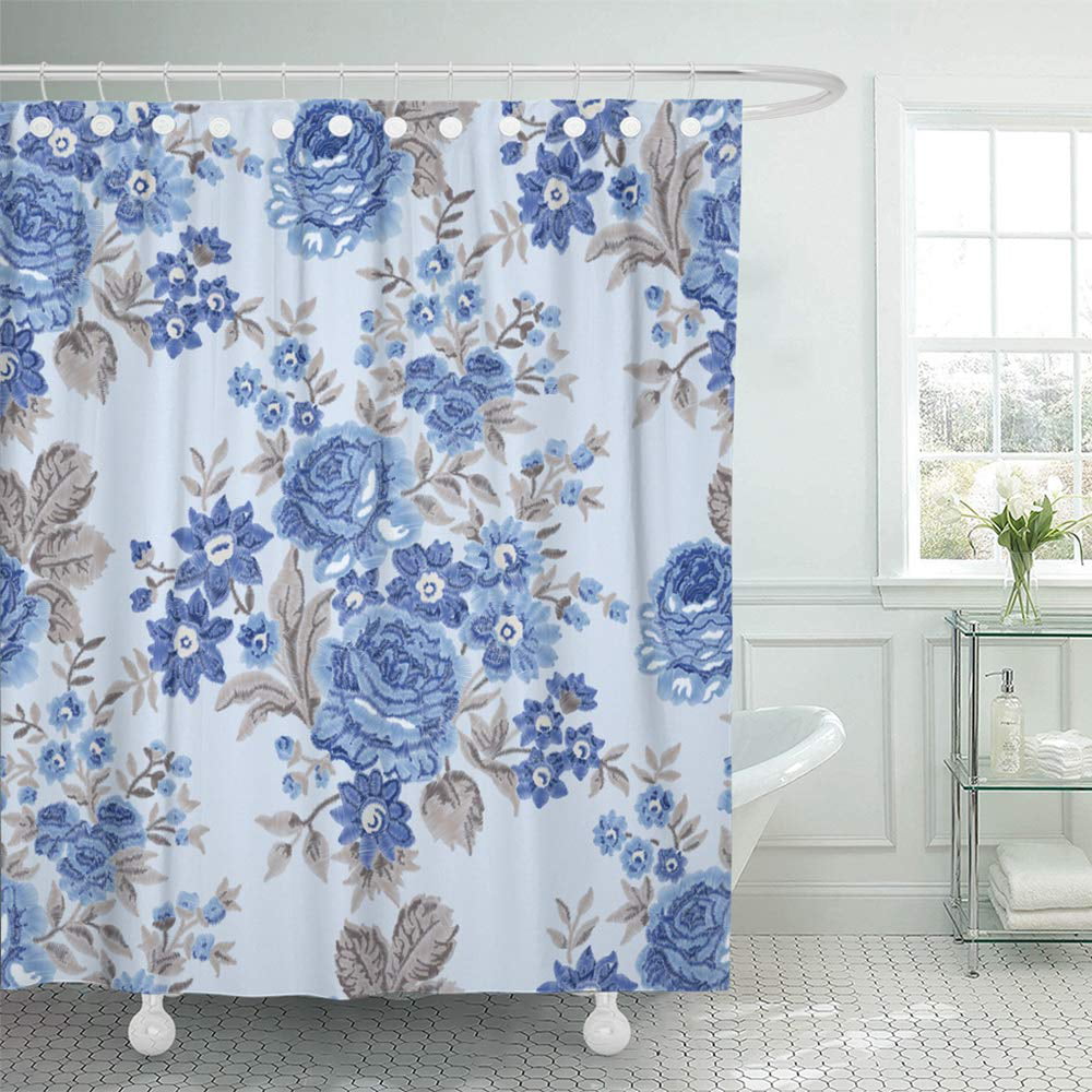 Details about   Floral Shower Curtain Flourishing Summer Roses Print for Bathroom 
