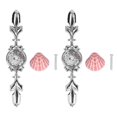 thumbnail image 1 of Drawer Knobs, 2 Set Simple Easy Install Cupboard Pull Handles Door Pulls Pink With Plate For Office Decoration ANGGREK No, 1 of 8