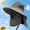 Army green, variant on Unisex Wide Brim Sun Hat - UPF 50+ UV Protection Outdoor Cap, Breathable Quick-Dry Fishing & Hiking Hat with Neck Flap, Adjustable Bucket Hat for Men Women Summer Beach Camping Travel