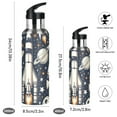 thumbnail image 2 of Rocket in Cosmos Space Stainless Steel Water Bottle 20oz/600ml Double Wall Vacuum Insulation Leakproof for Sports Travel, 2 of 9