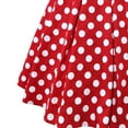 thumbnail image 4 of JINMGG Womens Plus Size Clearance $5 Women Vintage Pleated Skirt Polka dot skirt A-line Printed Mid Skirts Red M, 4 of 6