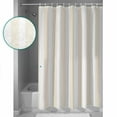 thumbnail image 4 of Cream and Shower Curtain, 72" x 72", White Striped Geometric Waterproof Bathroom Curtain Washable Shower Curtain Set with 12 Hooks, 4 of 6