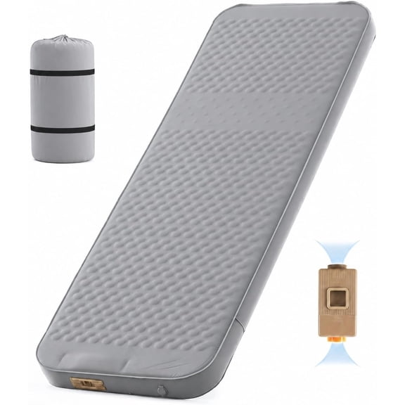 BarefHaven Self Inflating Sleeping Pad, 4" Thick Camping Mat with Built-in Pump