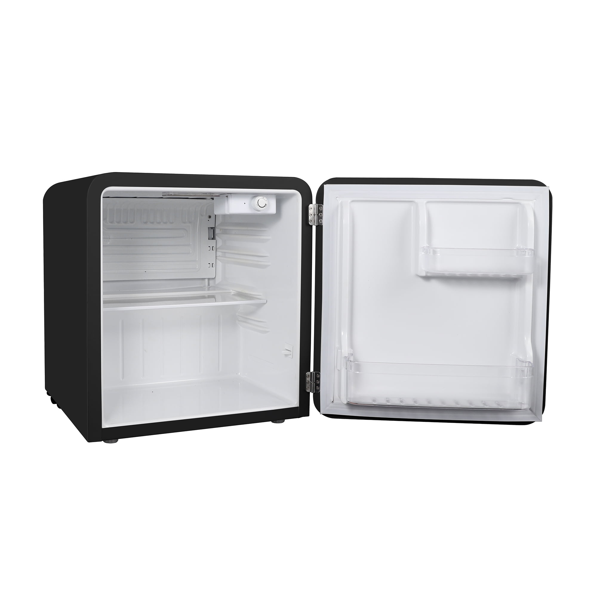 Magic Chef 1.6 Cu. Ft. Retro Mini Fridge with LED Light, Black, 34 lbs