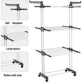Homemart 4Tier Folding Clothes Drying Rack, Stainless Steel, Indoor