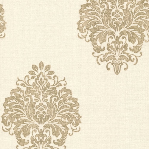 Kenneth James Duchess Silver Damask Wallpaper