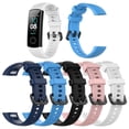 thumbnail image 3 of Correa de muñeca de silicona con hebilla de acero para Huawei Honor Band 5/4 Blanco Ehuebsd Para estrenar, 3 of 9