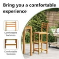 thumbnail image 3 of vidaXL Bar Chair Set of 2 Natural Wood Solid Acacia Wood Large, 3 of 8