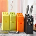 thumbnail image 2 of Useful Plastic Knives Holder Creative Storage Organizer Shelf Drain Rack Cutlery Display Stand for Home Kitchen(Black), 2 of 8