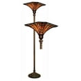 thumbnail image 3 of Tiffany Torchiere Floor Lamp, Golden Amber Glass Shade, 3 of 5