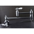 thumbnail image 2 of Kingston Brass KS3101BPL Bel-Air Wall Mount Pot Filler Kitchen Faucet, Polished Chrome, 2 of 5