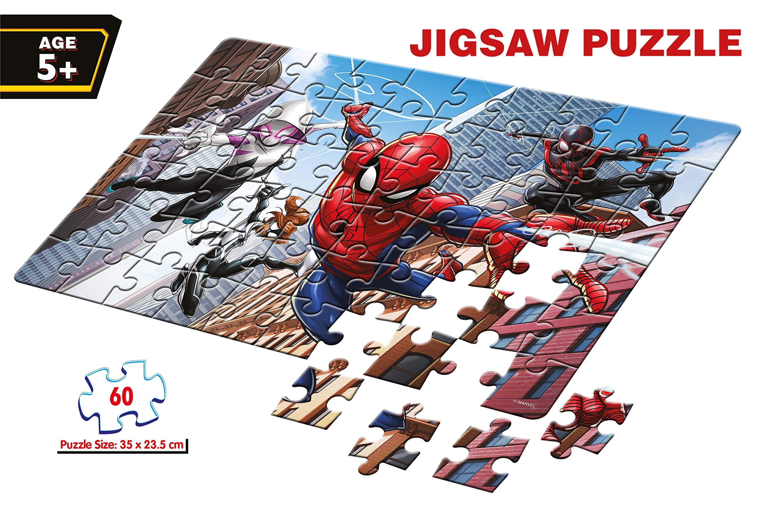 Frank Marvel Spider-Man Puzzle - 60 Piece Jigsaw Puzzle For Kids For Age 5  Years Old And Above 