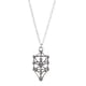 thumbnail image 1 of Collar con colgante geométrico vintage, collar del árbol de la vida de la Cábala. Plata, 1 of 9