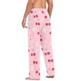 thumbnail image 3 of FORMRS Mens Pajama Pants with Pockets Cotton Sleepwear Lounge Bottoms Sizes S-2XL, Pink Cute Cherry Pattern, 3 of 7
