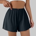 thumbnail image 2 of Tnhcen Women's Ice Silk Summer Leggings with Built-in Liner Sheer Lace Trim Loose Fit Sleepwear Shorts Anti-Exposure Casual Outwear for Women M-4XL, 2 of 4
