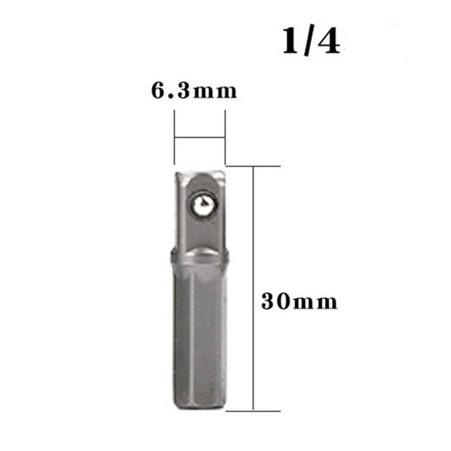 Ruibeauty 1/4" Drill Socket Adapter for Impact Driver Hex Shank to Square Socket Extension