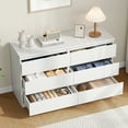thumbnail image 3 of LAFGUR 6 Drawer Double Dresser,Wood Storage Organizer Cabinet Chest for Bedroom Living Room,White, 3 of 9