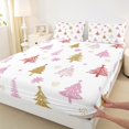 thumbnail image 3 of Manfei Christmas Tree Full Size Sheets 4-Piece for Female Men Adults,Xmas Festival Breathable Bed Sheets,Happy New Year Lightweight Sheet Sets,Breathable Home Decor, 3 of 7