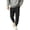 Black, variant on Hurxie Men's Casual Cargo Joggers Pants Elastic Waist Drawstring Tapered Sweatpants with Pockets